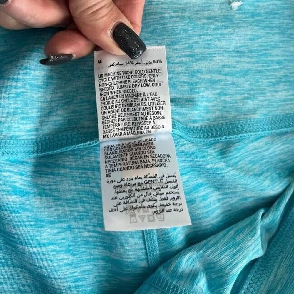 ID Ideology Leggings Women's L Blue Space Dye Pull-On Crop Athleisure Loungewear - Picture 8 of 9